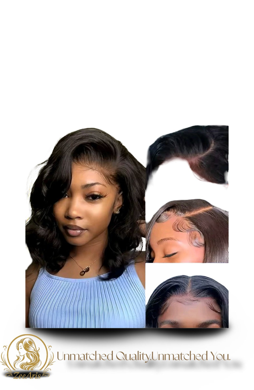 ZeeAris Elegant Curly HD Lace Bob – 13×4 Front