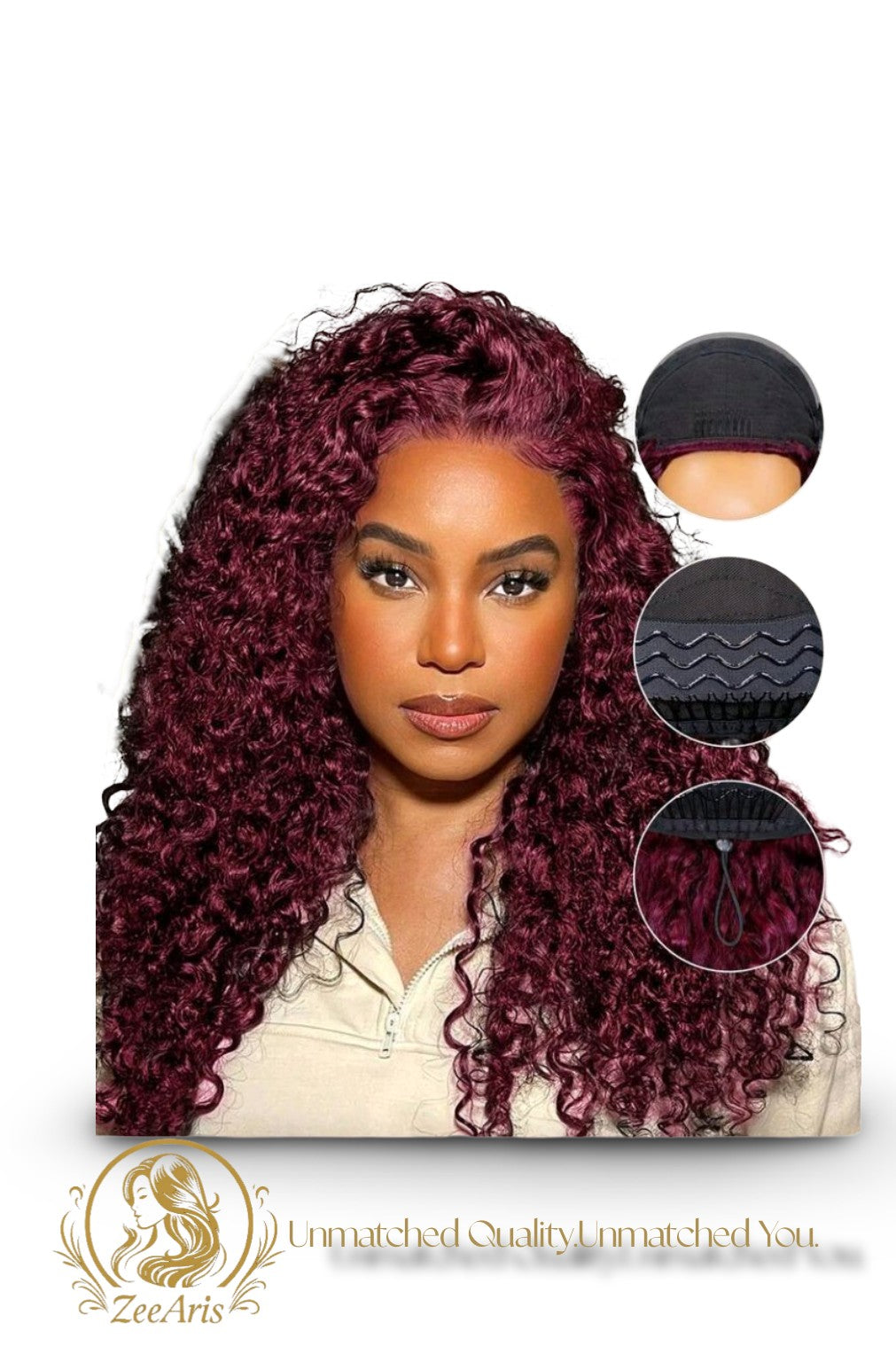 Premium Deep Curl Human Hair Wig – Full, Bouncy & Natural Look