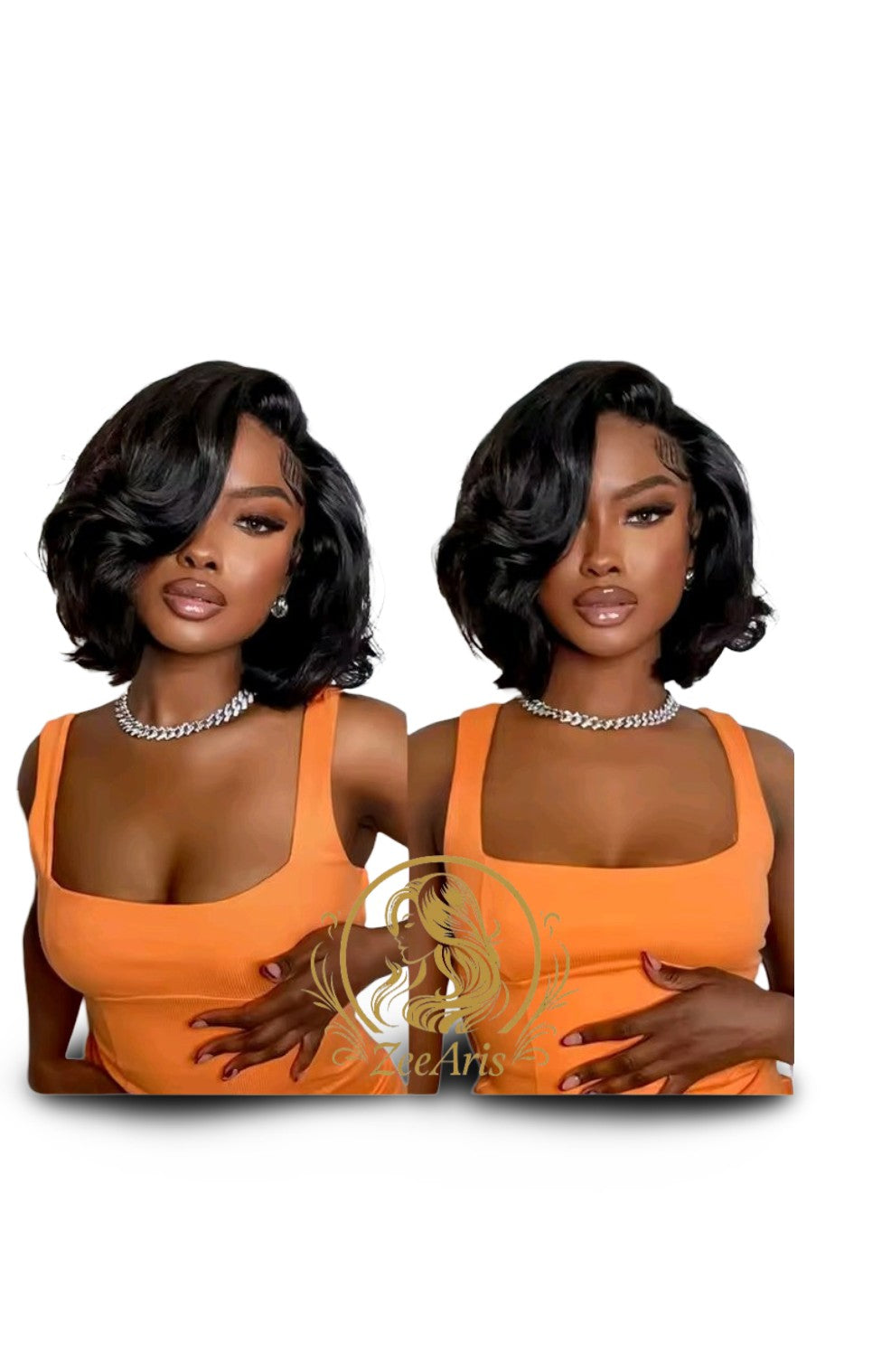 ZeeAris Elegant Curly HD Lace Bob – 13×4 Front