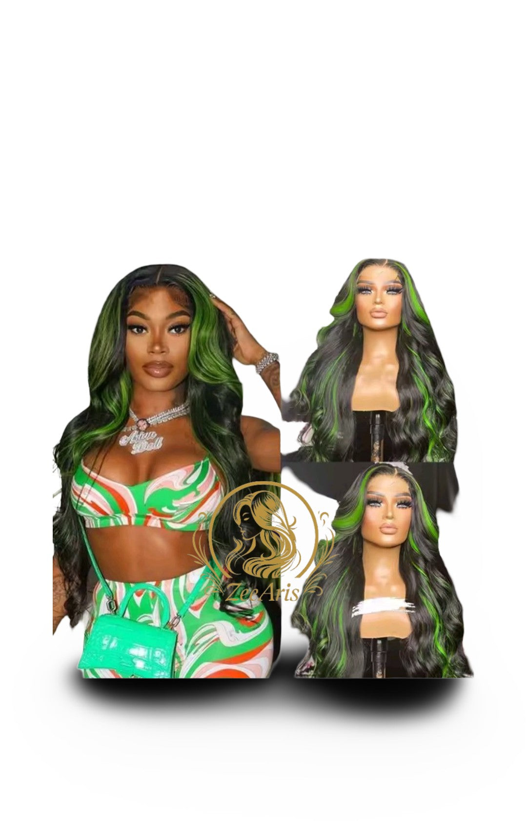 Luxury Highlighted Body Wave Lace Wig Collection – Multi-Color Money-Piece Designs