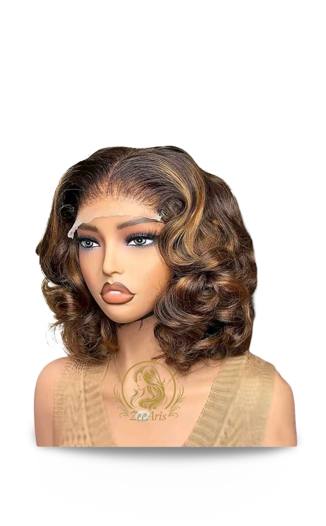 ZeeAris Elegant Curly HD Lace Bob – 13×4 Front